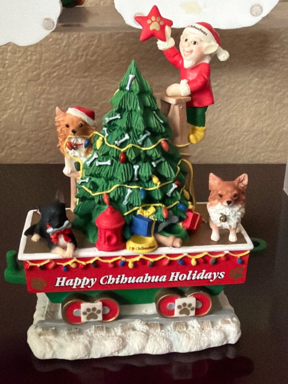 Danbury Mint Chihuahua Christmas Express Train 6 Piece Set Dog Holiday Decor - Picture 14 of 15